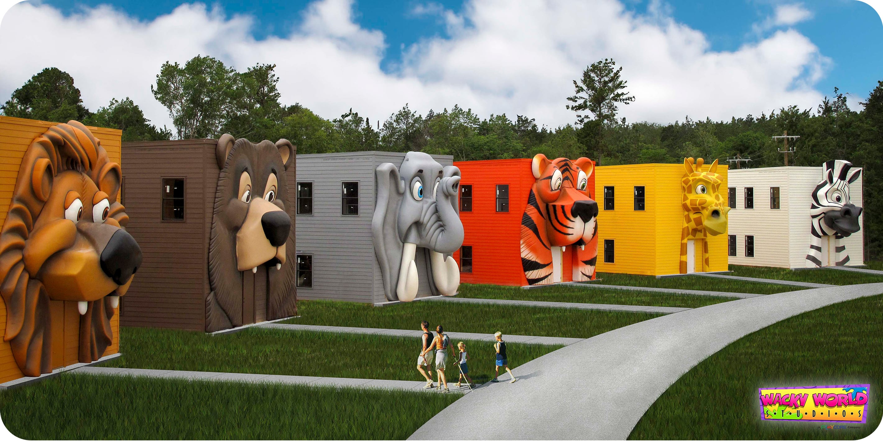 Carolina Creek Christian Camp Lodge Exteriors | Wacky World Studios